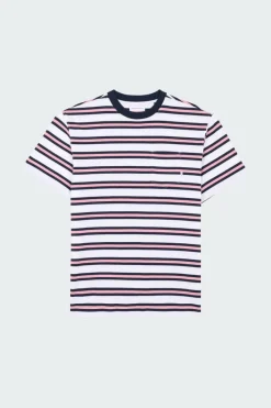 POCKET CORE STRIPES - T-shirt | Bleu*EDMMOND STUDIOS Outlet