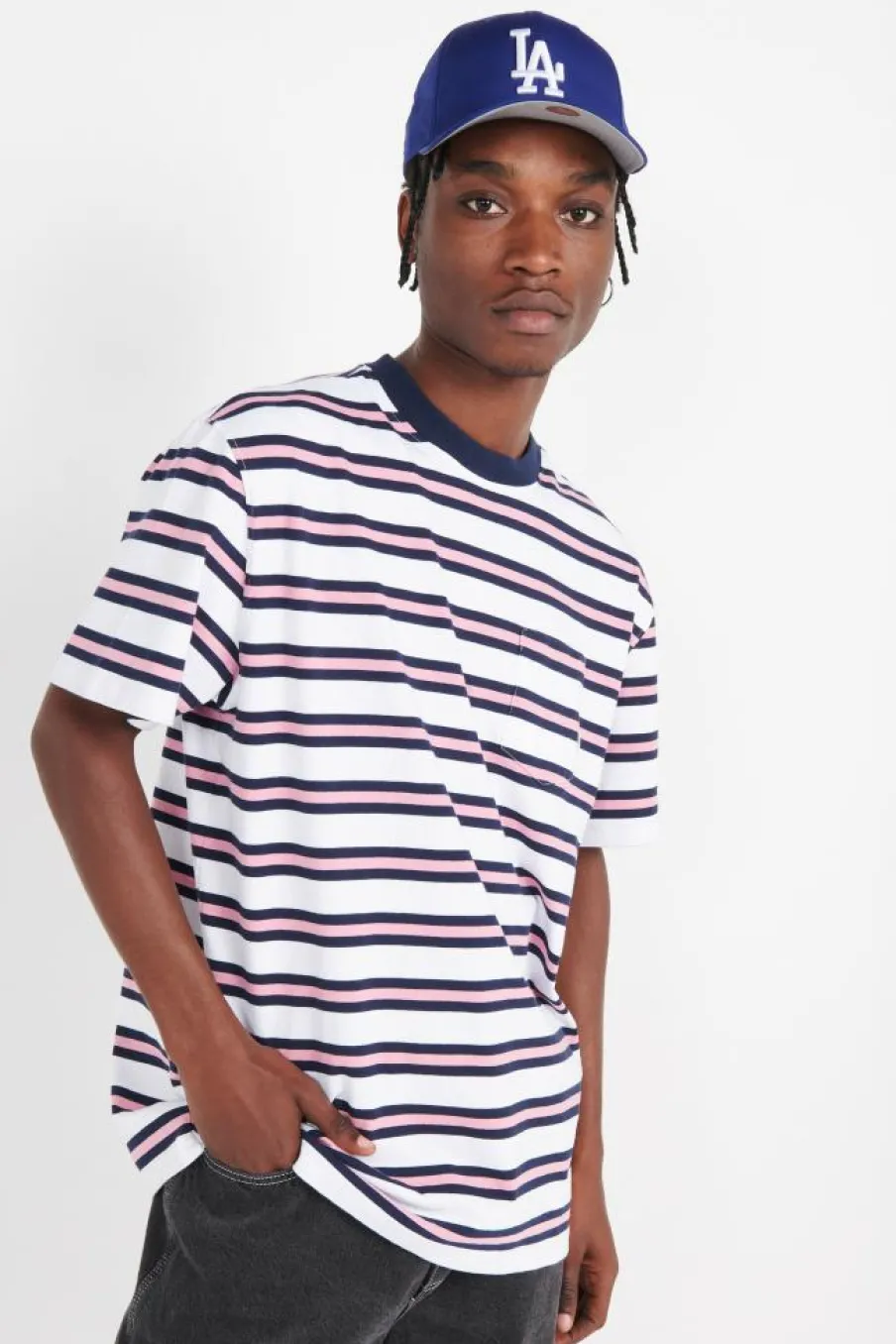 POCKET CORE STRIPES - T-shirt | Bleu*EDMMOND STUDIOS Outlet