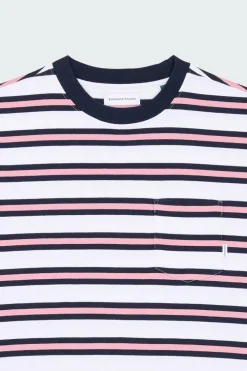 POCKET CORE STRIPES - T-shirt | Bleu*EDMMOND STUDIOS Outlet