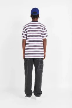 POCKET CORE STRIPES - T-shirt | Bleu*EDMMOND STUDIOS Outlet