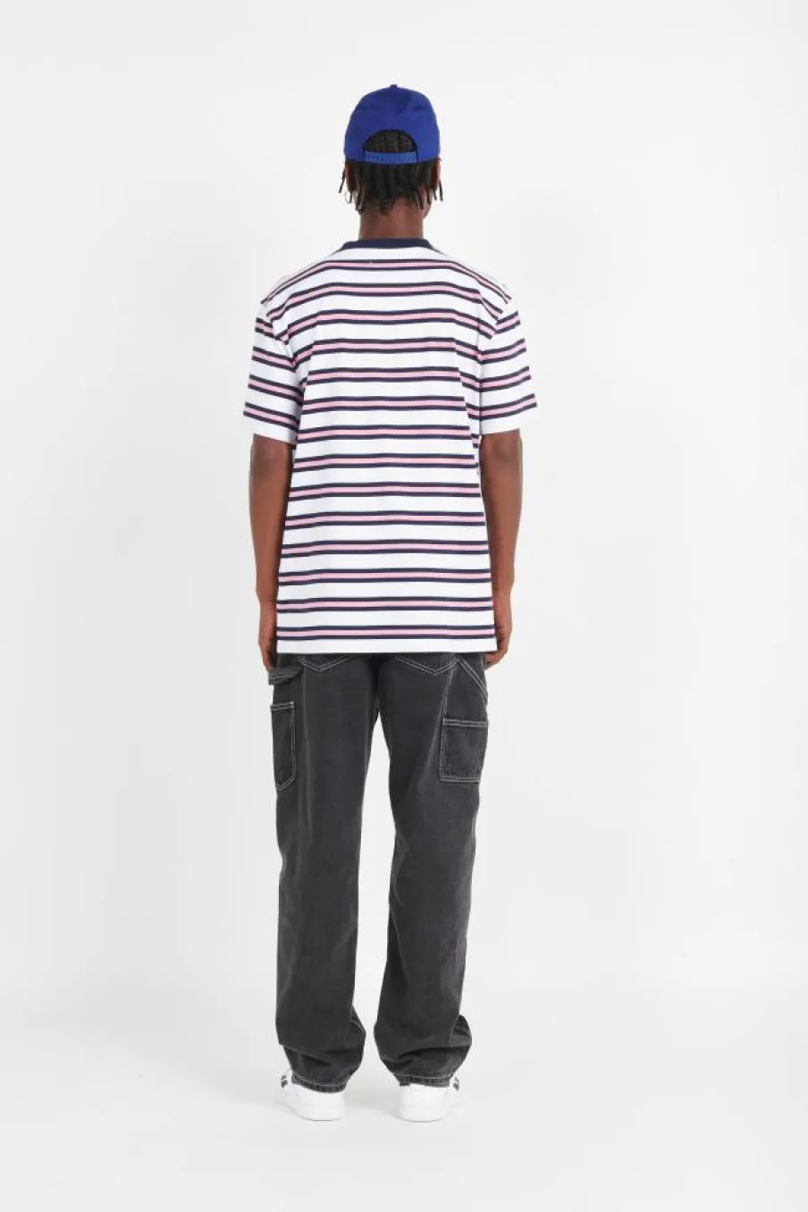 POCKET CORE STRIPES - T-shirt | Bleu*EDMMOND STUDIOS Outlet
