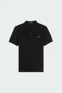 Polo slim-fit en coton piqué | Noir*FRED PERRY Outlet