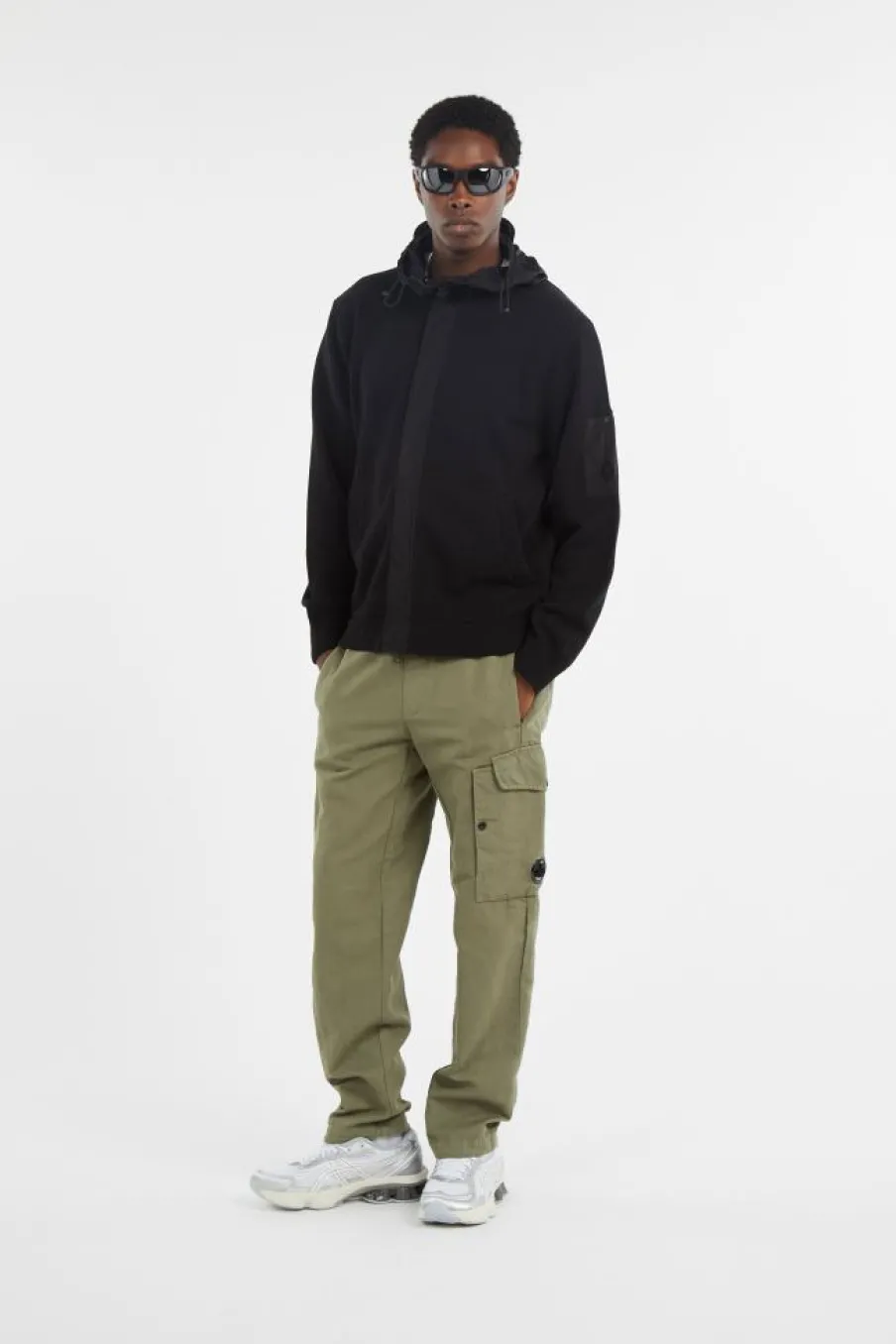 REGULAR FIT COTTON/LINEN PANTS - Pantalon | Kaki*C.P. COMPANY Hot