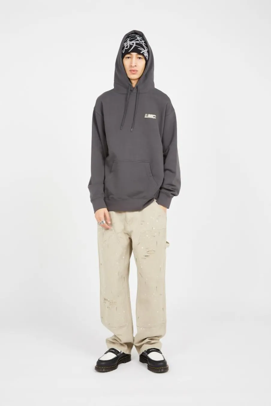 RETRO MOVING LOGO HOODIE - Hoodie | Gris*LOST MANAGEMENT CITIES Discount
