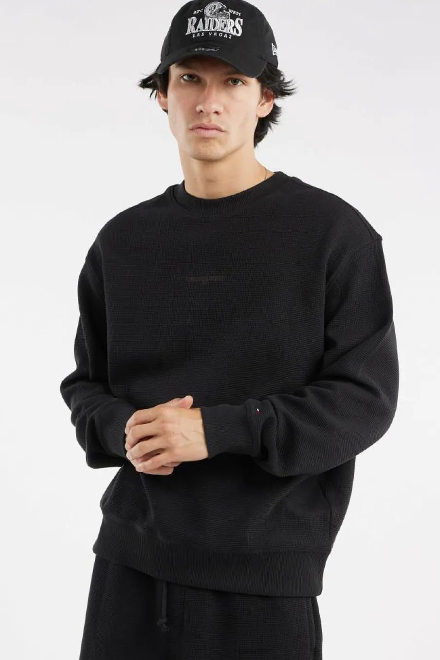 RLX WAFFLE SCRIP - Sweatshirt | Noir*TOMMY JEANS Best