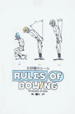 rules of bowing - T-shirt | Blanc*EDWIN Sale