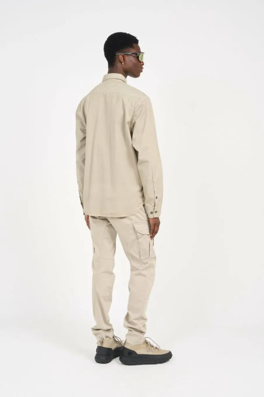 SATEEN STRETCH CARGO LENS - Cargo | Kaki*C.P. COMPANY Online