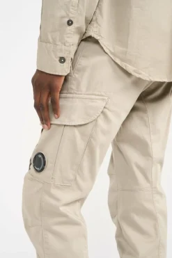 SATEEN STRETCH CARGO LENS - Cargo | Kaki*C.P. COMPANY Online