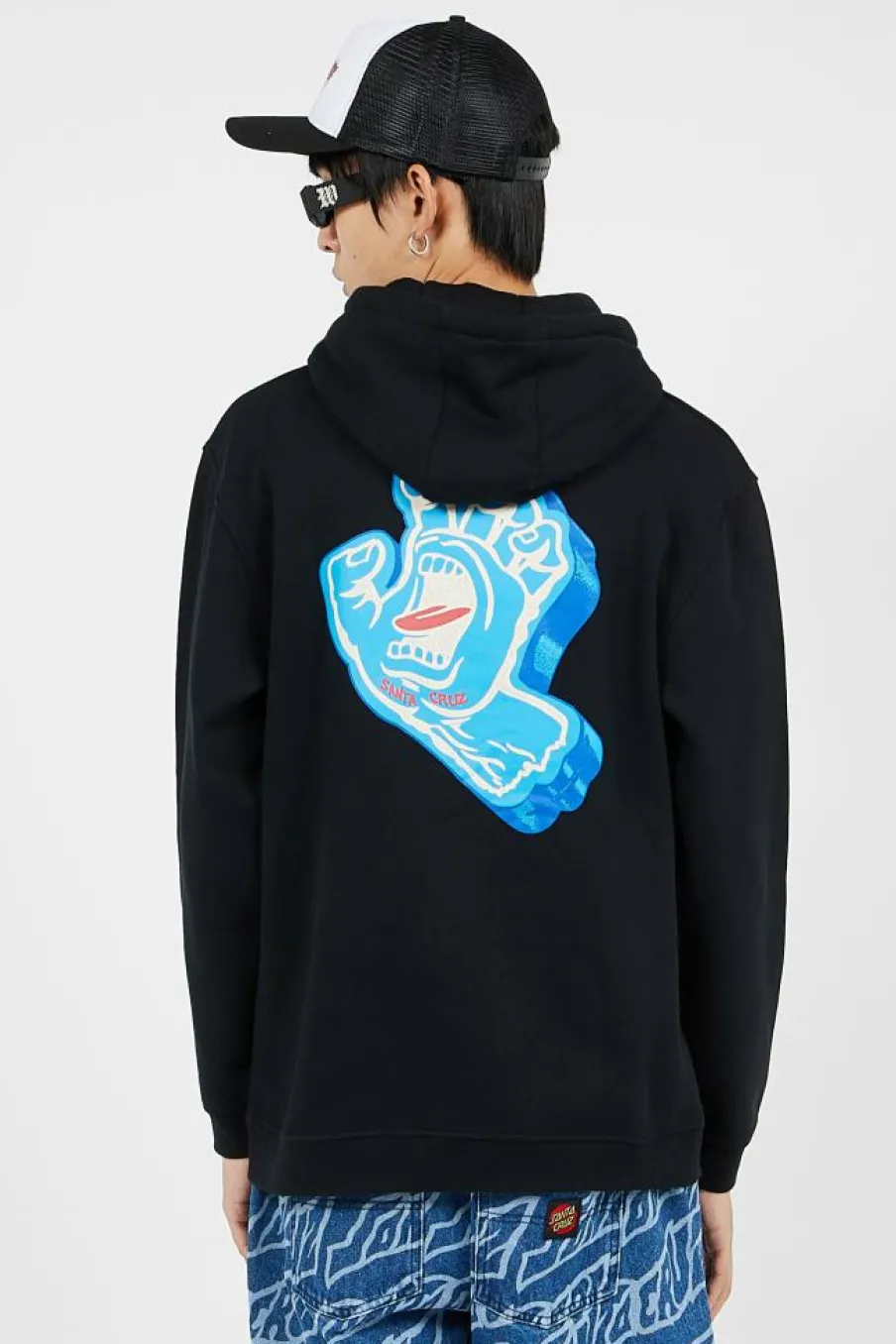 Screaming Foam Hand - Hoodie | Noir*SANTA CRUZ Clearance
