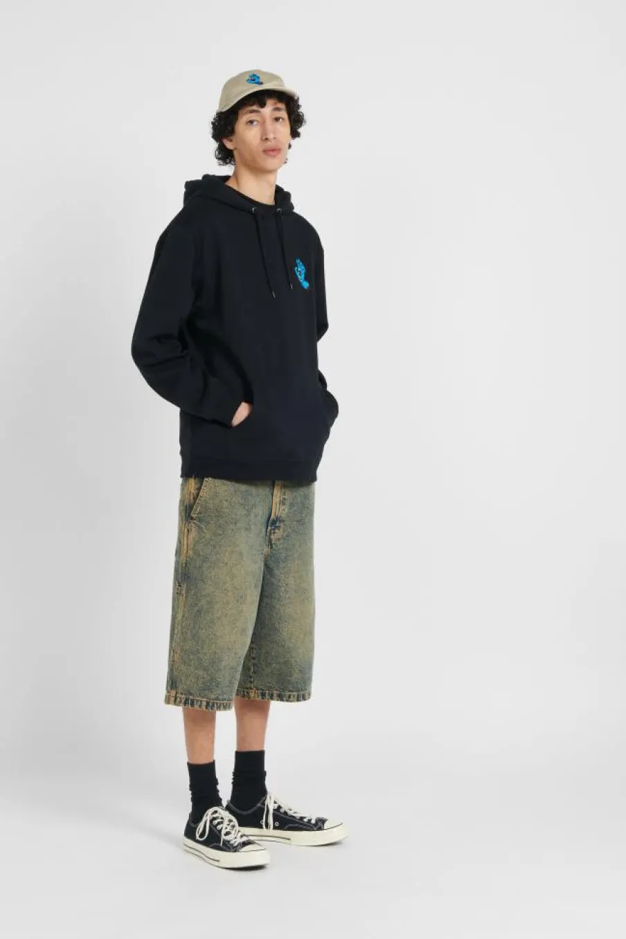 Screaming Hand Chest Hood - Hoodie | Noir*SANTA CRUZ Discount