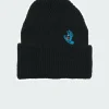 screaming mini - Bonnet à broderie en maille côtelée | Noir*SANTA CRUZ Clearance