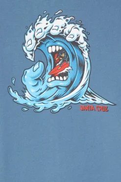 Screaming Wave Hood - Hoodie | Bleu*SANTA CRUZ Outlet