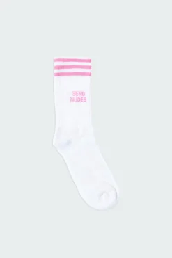 SEND NUDES - Chaussettes | Blanc*MOTHER SOCKER Sale