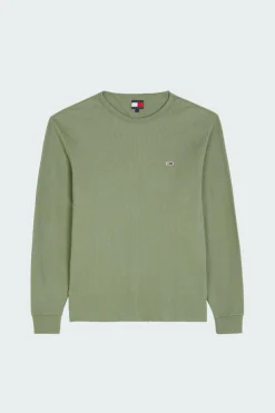 SLIM WAFFLE - Sweatshirt | Vert*TOMMY JEANS Sale