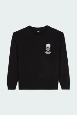 SNOW GLOBE LONG SLV TEE - T-shirt | Noir*LOST MANAGEMENT CITIES Clearance