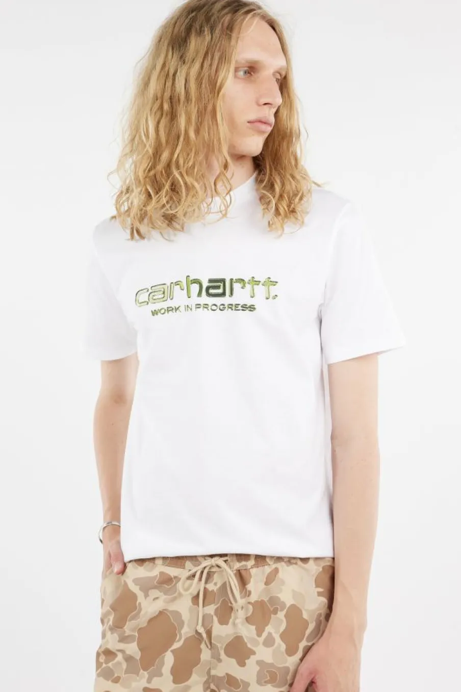 S/S Solar Chrome Script T-Shirt - T-shirt | Blanc*CARHARTT WIP