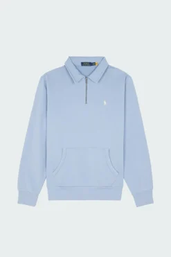 Sweat demi-zippé en coton bouclé - Sweartshirt | Bleu*POLO RALPH LAUREN Online