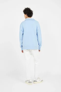 Sweat demi-zippé en coton bouclé - Sweartshirt | Bleu*POLO RALPH LAUREN Online
