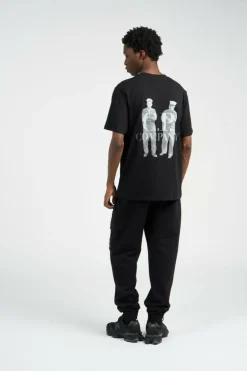 SWEATPANTS CARGO PANT IN DIAGONAL RAISED FLEECE - Jogging | Noir*C.P. COMPANY Clearance