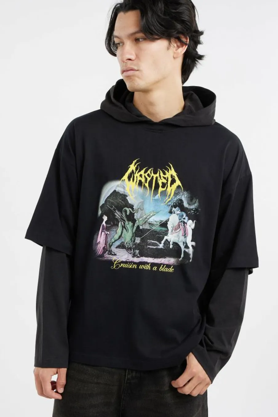 TALE HOODIE AGE - T-shirt | Noir*WASTED Sale