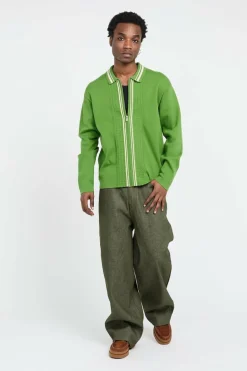THE EMERALD GREEN KNITTED CARDIGAN - Cardigan | Vert*WALK IN PARIS New