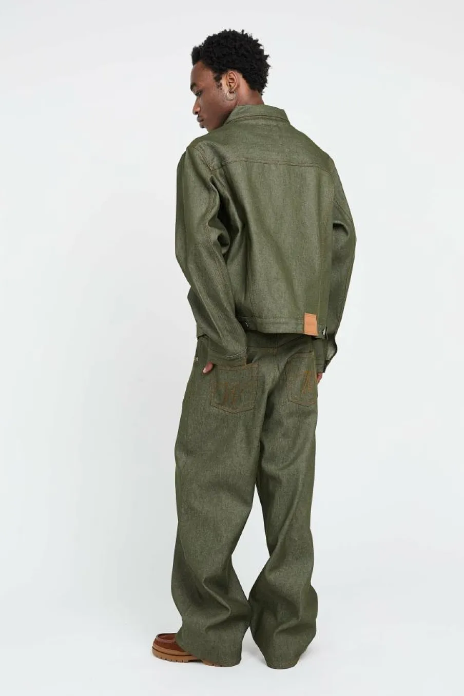 THE GARDENER’S GREEN DENIM JACKET - Veste | Vert*WALK IN PARIS New
