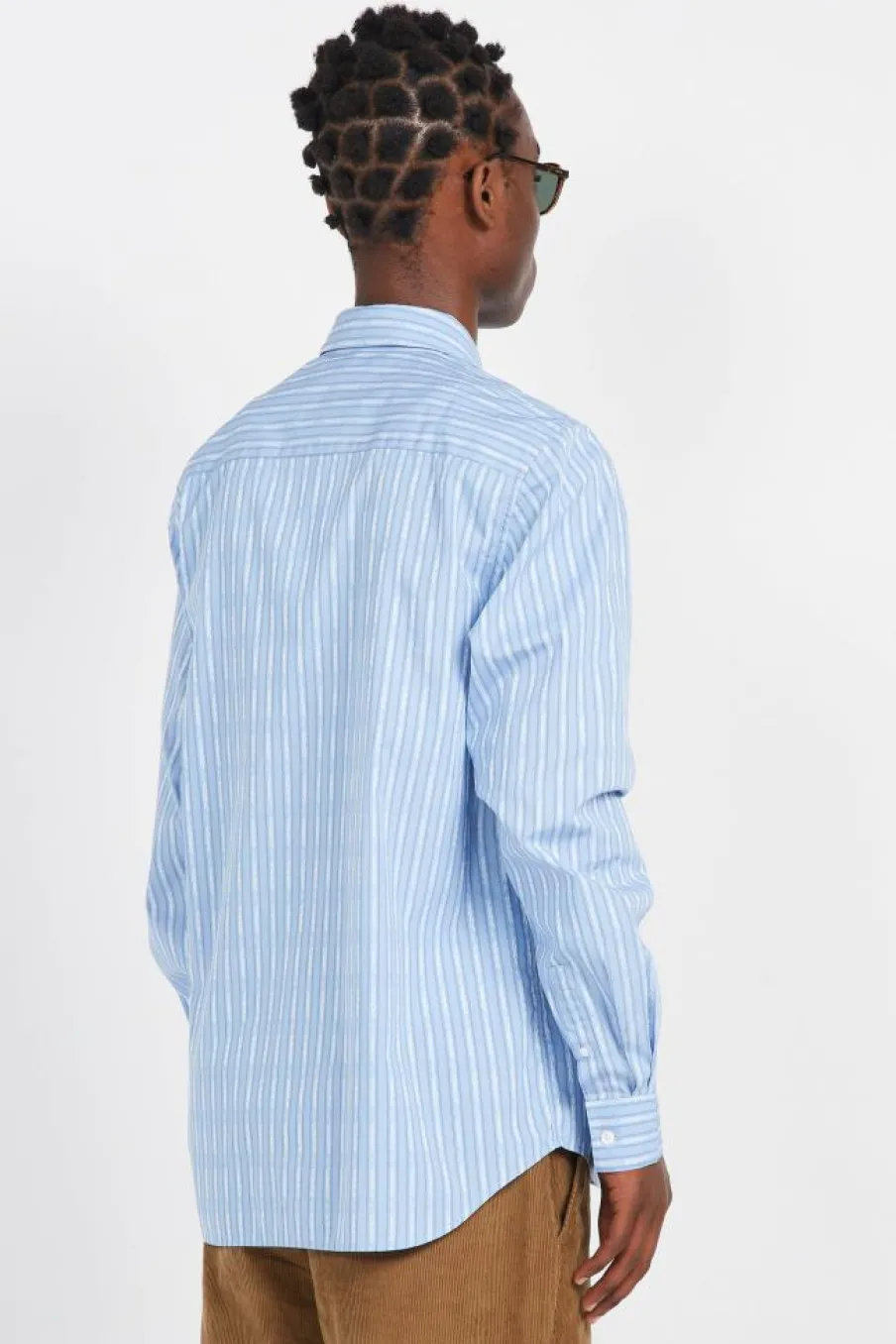TIMOTHY TATTOO STRIPE SHIRT - Chemise | Bleu*WOOD WOOD Best