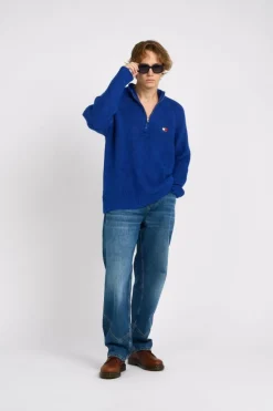 TJM REG 1/4 ZIP - Pull | Bleu*TOMMY JEANS
