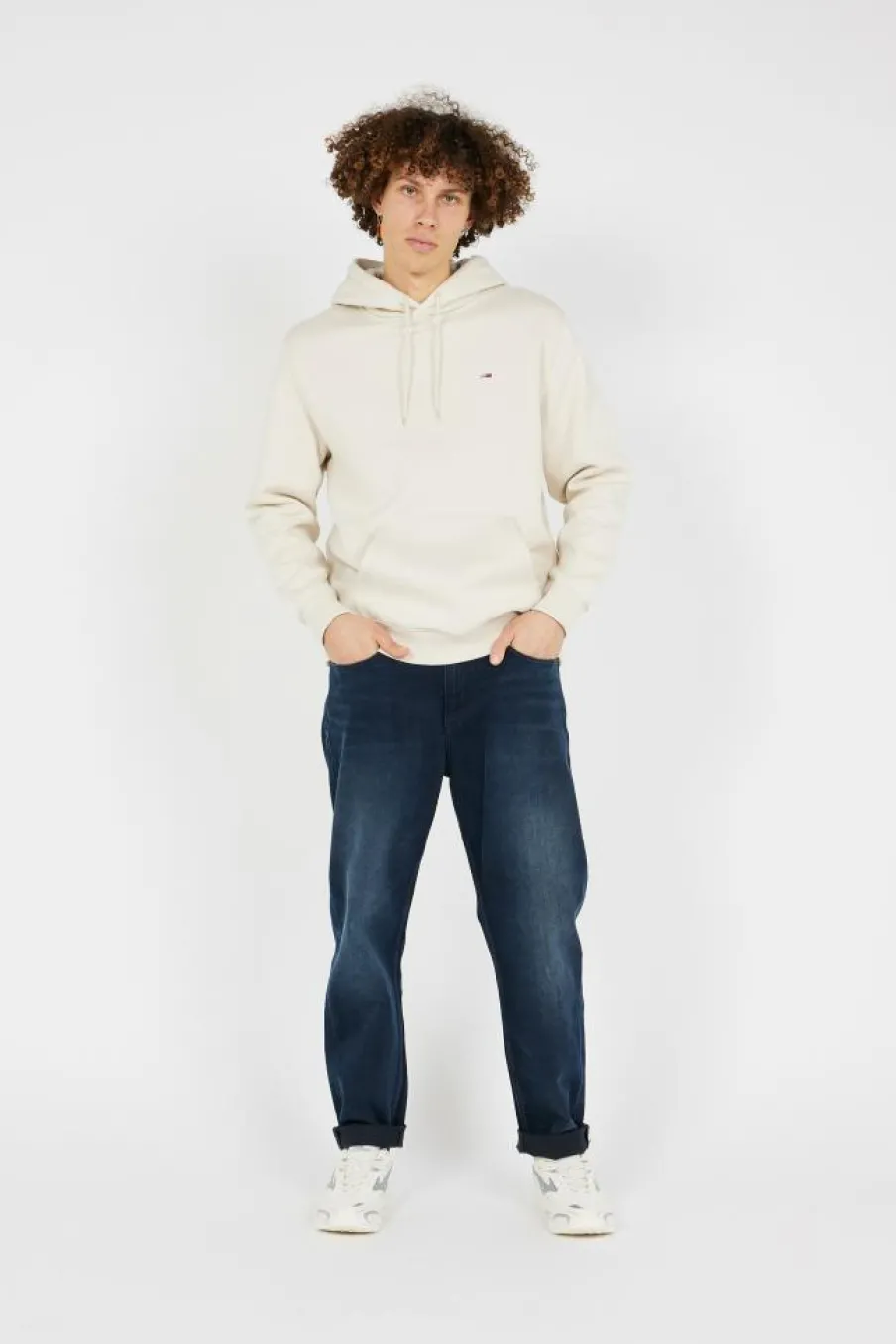 TJM REG S FLAG HOODI - Hoodie | Beige*TOMMY JEANS Discount