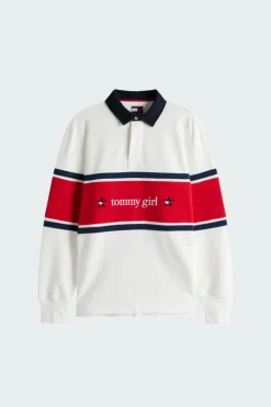 TOMMY GIRL RUGBY POL - Polo | Blanc*TOMMY JEANS Clearance