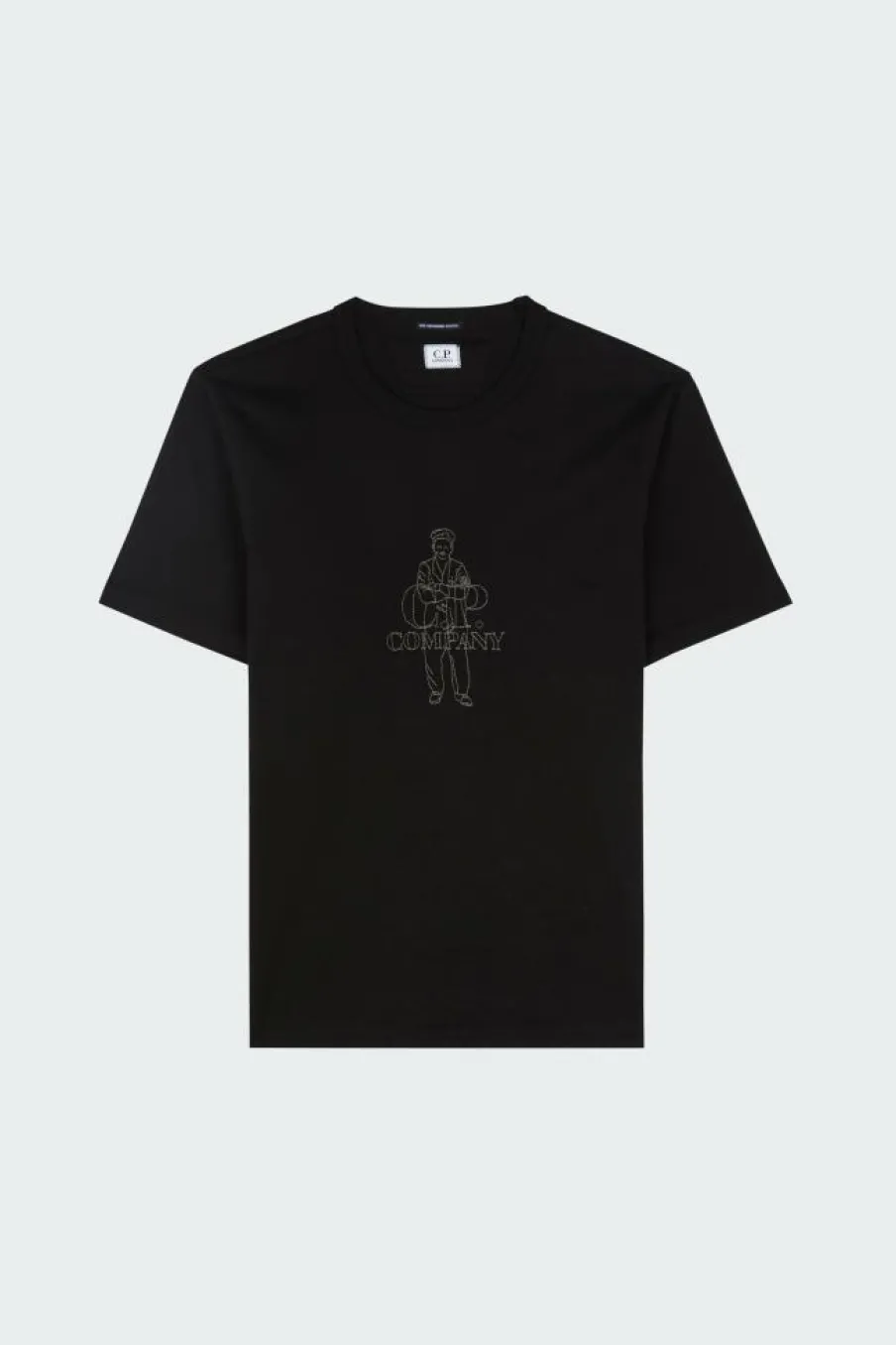 T-SHIRTS SHORT SLEEVE IN MERCERIZED JERSEY 30/2 TWISTED - T-shirt | Noir*C.P. COMPANY New