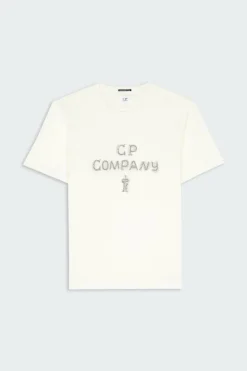 T-SHIRTS SHORT SLEEVE IN MERCERIZED JERSEY 30/2 TWISTED - T-shirt | Blanc*C.P. COMPANY Hot