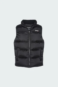 UTAHV - Doudoune col montant droite sans manches | Noir*SCHOTT Discount