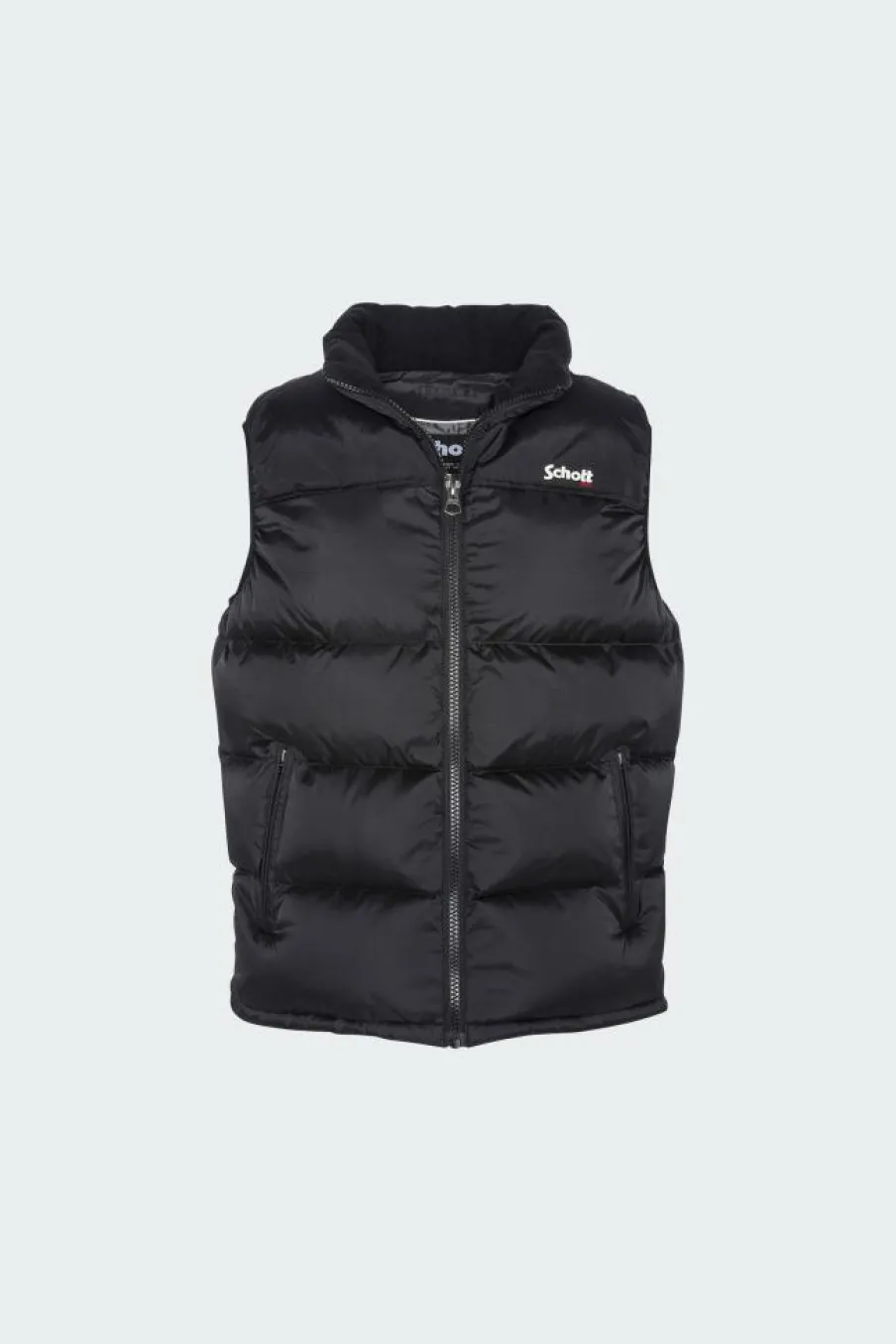 UTAHV - Doudoune col montant droite sans manches | Noir*SCHOTT Discount