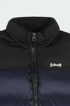 UTAHV - Doudoune col montant droite sans manches | Bleu*SCHOTT Sale
