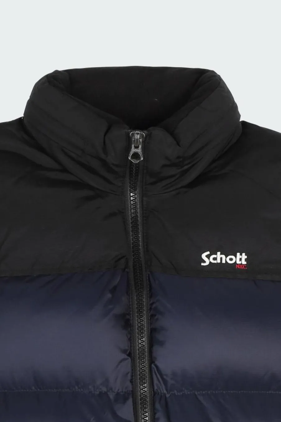UTAHV - Doudoune col montant droite sans manches | Bleu*SCHOTT Sale