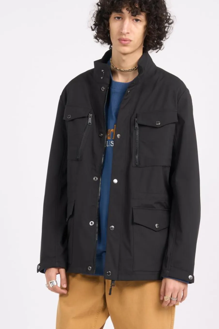 VESTE DE COMBAT EN SOFTSHELL - Parka | Noir*SCHOTT Outlet