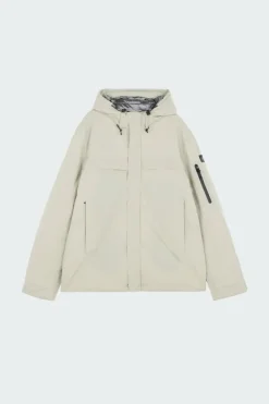 VESTE TECH LEGERE CAPUCHE COUTURES SOUDEES - Doudoune | Beige*SCHOTT Sale