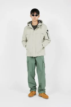 VESTE TECH LEGERE CAPUCHE COUTURES SOUDEES - Doudoune | Beige*SCHOTT Sale