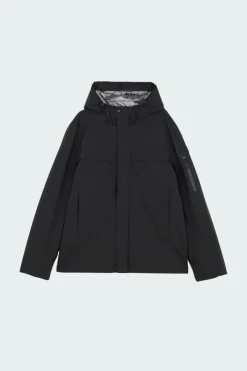 VESTE TECH LEGERE CAPUCHE COUTURES SOUDEES - Doudoune | Noir*SCHOTT