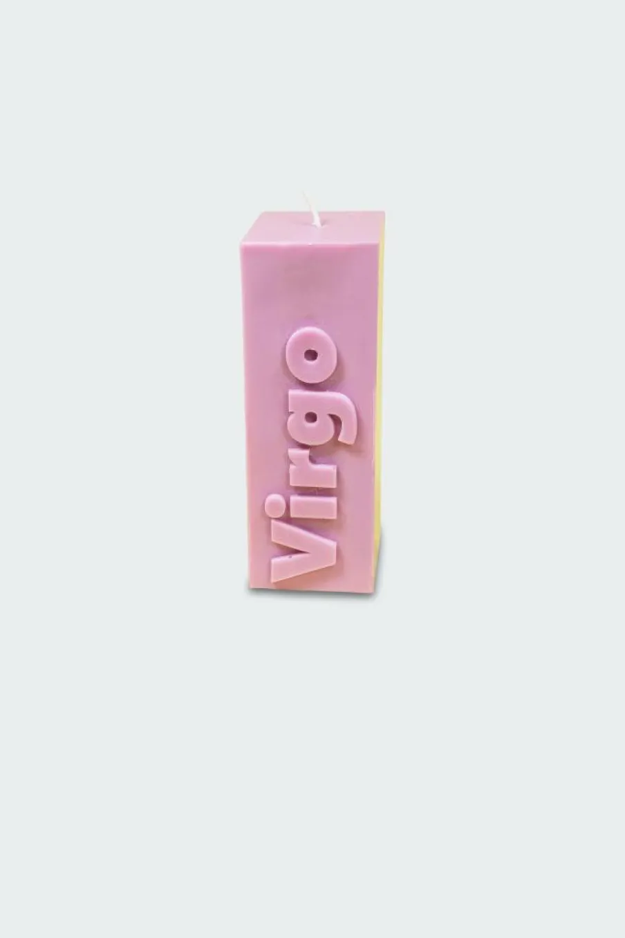 VIRGO ZODIAC BLOCK PILLAR CANDLE - Bougie | Violet*FLAMINGO CANDLES New
