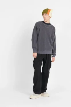 WAFFLE CREW - Sweatshirt | Noir*GRAMICCI New