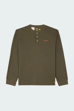 Waffle-Knit Henley Sleep Shirt - Haut de pyjama | Kaki*POLO RALPH LAUREN Hot