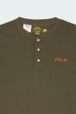Waffle-Knit Henley Sleep Shirt - Haut de pyjama | Kaki*POLO RALPH LAUREN Hot