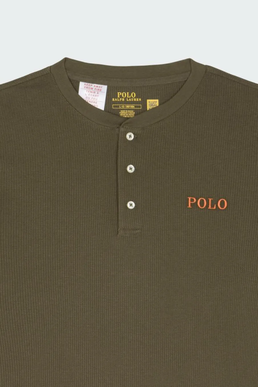 Waffle-Knit Henley Sleep Shirt - Haut de pyjama | Kaki*POLO RALPH LAUREN Hot
